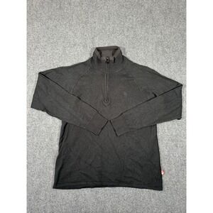 North Face Sweater‎ Mens Medium Long Sleeve 1/4 Zip Black Wool  Pullover